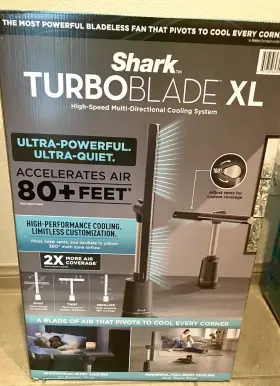 Tf200 Shark Turboblade Xl Bladeless Tower Fan/ Model Black New