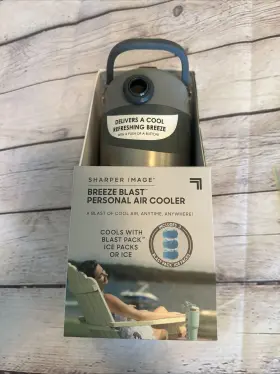 31345 Sharper Image Breeze Blast Personal Air Cooler Nib Gray