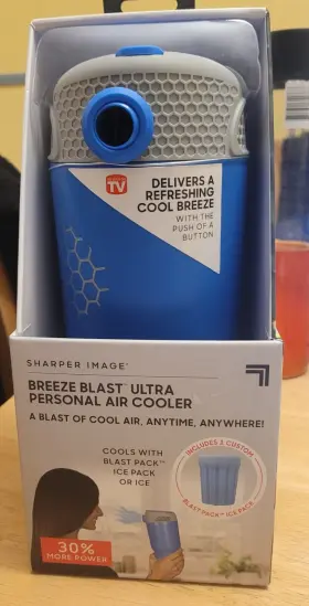 Bzb07112 Sharper Image Breeze Blast Ultra Personal Air Cooler- Battery/usb Cable New