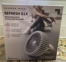 Fa1-0195-43 Sharper Image Refresh 01x Rechargeable Personal Fan White