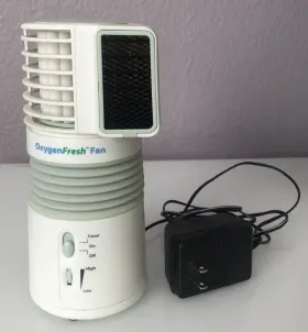 Si124 Sharper Image Works-vintage Desktop Oxygen Fresh Fan Adjustable