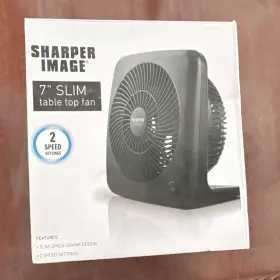 Tsi7711-blk Sharper Image Slim 7 Inch Table Desk Fan 2 Speeds Black Model