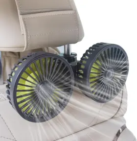 Shenzhen Baishichuangyou Technology Co. Ltd. 726084490291 Xool Car Fans For Backseat - Dual Head Usb Cooling Fan Kids 360 Rotata