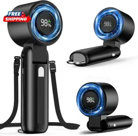 Shenzhen Car Jazz New Energy Technology Co. Ltd 445038024049 4 In 1 Handheld Portable Turbo Fan 180 Foldable 6-speed 1-100 Mini 5000