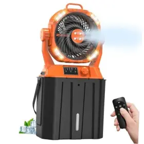 Shenzhen Hengyufa Technology Co. Ltd. 768383372977 20000mah Misting Fan With 6l Bucket And 4 Spray Misters Waterproof Outdoor