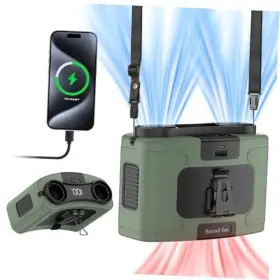 K200 Shenzhen Luansheng Electronic Technology Co. Ltd. Socool Portable Waist Fan Clip On Belt 360 Rotation Wearable 14500mah Black
