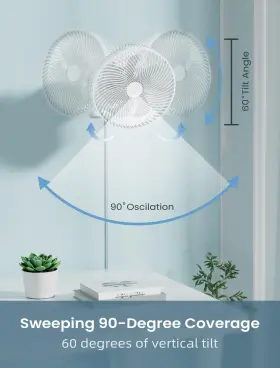 Shinebella 756166351851 10 Inch Wall Mount Oscillating Fan With Remote And Timer Small Bedroom Rv Fa #2