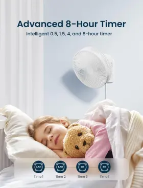 Shinebella 756166351851 10 Inch Wall Mount Oscillating Fan With Remote And Timer Small Bedroom Rv Fa #3