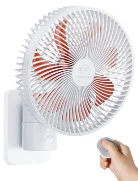 B0btp7fq5k Shinebella 8.5 Inch Quiet Wall Mount Oscillating Fan With Remote Timer 4-speed