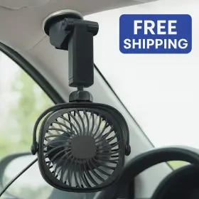 Susfs2nb Shinebella Mini Usb Car Fan With Suction Cup Adjustable Oscillating Dashboard For Veh