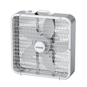 Shinic 734172854863 20 Inch Box Fan 3-speed Cooling For Air Circulation With Easy Carry Handl