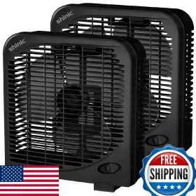 B0crl3m7d8 Shinic 2-packs 10 Inch Tabletop Box Fan 2 Speeds Quiet Portable Kitchen Office Dorm