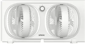 Wd18-9 Shinic 9 Inch Twin Window Fan With 270 Rotatable Fans Small Beige