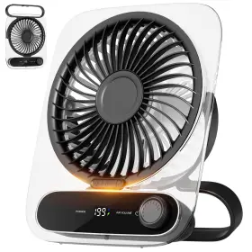 Shintrend 740030396659 Usb Desk Fan - Rechargeable Portable Battery Powered Fans Ultra Quiet 180 Fo