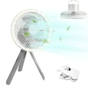 Lt-fs002 Shuo Feng Camping Fan With Led Light Rechargeable 4 Speed Modes Ten #2