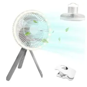 Lt-fs002 Shuo Feng Camping Fan With Led Light Rechargeable 4 Speed Modes Ten
