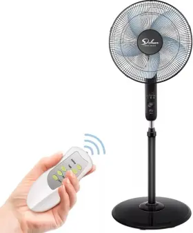 Simple Deluxe 810000179541 16 Inch Oscillating Pedestal Stand Fan 3-speed With Remote Control