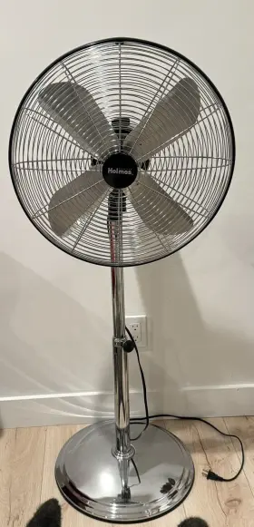 Ocillation3-sp Simple Deluxe 840166226278 16 Inch Holmes Heavy Duty Chrome Stand Fan Adjustable Heights