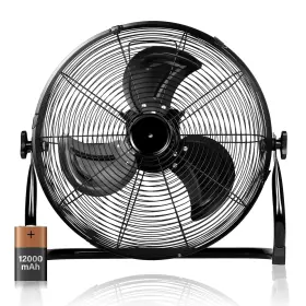 Simple Deluxe 840166233269 12 Inch Battery Operated Floor Fan Rechargeable Powered High V
