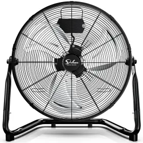 Hifanxfloor18 Simple Deluxe 18 Inch 3 Speed High Velocity Heavy Duty Metal Floor Fan Black