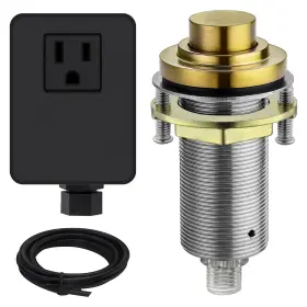 Sk40c10sb Sinkingdom Sinktop Air Switch Kit Long Full Brass Button For Garbage Disposal Cordles