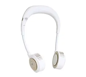 Dfys213iv Sirocco Hands-free Double Fan Ivory Neck Open Box Tested