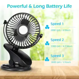 Skygenius 753610844679 Mieuxbuck Clip On Fan Stroller For Baby Mini Usb Portable Bed #3