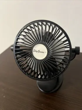 Skg-f130 Skygenius Battery Operated Clip On Mini Desk - Fan Black #2