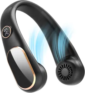Nf231hei Slenpet Neck Fan Rechargeable Personal Portable Hands Free Small Grey