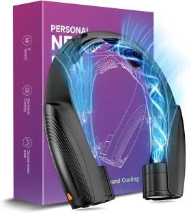 Slientspin 445000438454 Portable Neck Fan With 6 Powerful Speeds 8000mah Battery Operated Usb-c Recharg
