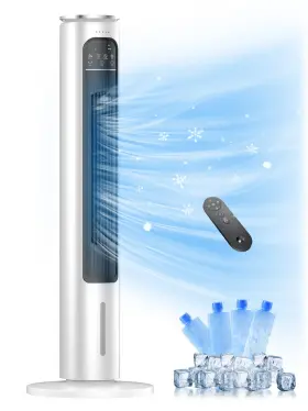Slkdrft 735812325927 Evaporative Air Cooler 37 Inch Portable Conditioners Swamp 4 Modes 12h