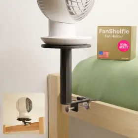 Smallish 445007711741 Fanshelfie Adjustable Fan Holder For Dorm Room Bunk And Lofted Bed College Essen