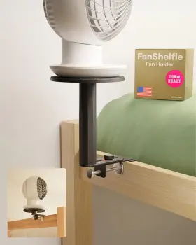 Smallish 445056573529 Fanshelfie Adjustable Fan Holder For Dorm Room Bunk And Lofted Bed College Essen