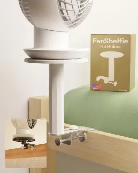 Smallish 711181079630 Fanshelfie Adjustable Fan Holder For Dorm Room Bunk And Lofted Bed College Essen