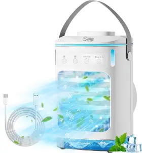 Zp-555 Smlegft Portable Air Conditioners Evaporative Cooler With 3 Speeds And 2/4/6/