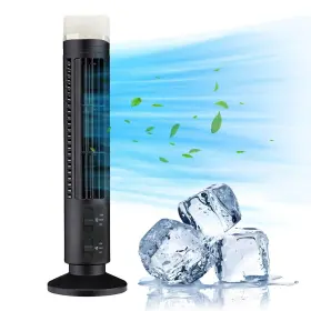 Leopdasd1 Smtsmt Bladeless Tower Fan - Portable Air Cooler With Led Night Light Mini Desk