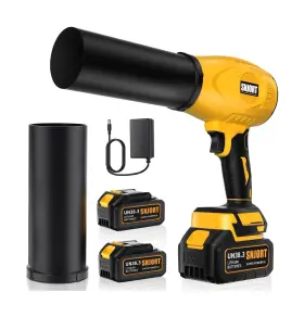 S7max Snjort Leaf Blower Cordless With Battery And Charger 300 000 Rpm Extended Nozzle