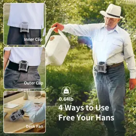 Socool Fan 751314455818 10000mah Portable Waist Clip On Wearable Belt Personal Recharg #3