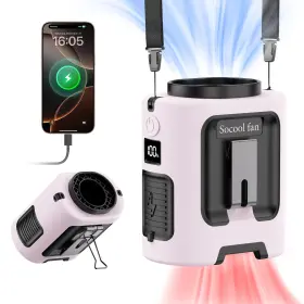 Socool Fan 799748742630 Wearable Waist Clip-on 5000mah 4-speed 13000rpm Cooling For Outdoor Use