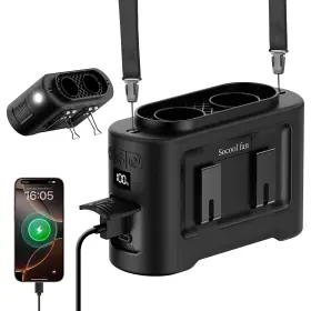 Socool Fan 799748748014 Portable 14500mah Rechargeable Waist Clip Cooling Device 40h Battery Life