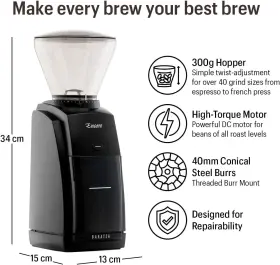 Zcg485blk Sodial 313037195145 Encore Coffee Grinder Black #3