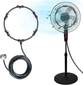 Soheju 746559611723 Outdoor Spray Fan Kit For Cool Courtyard Breeze Water Mist C