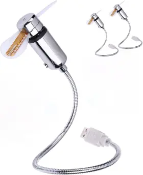 Ks16 Sokelinn-six Usb Led Fan Mini Portable Powered Flexible Cooling Silver