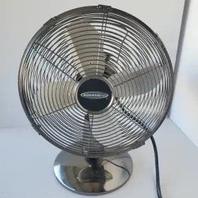 Hf-30cd Soleusair Ftm-26 Vintage Style Heavy Chrome 12 Inch Oscillating 3-speed Desk Fan Model #2