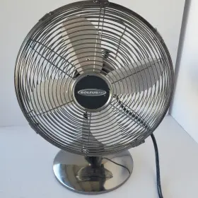 Hf-30cd Soleusair Ftm-26 Vintage Style Heavy Chrome 12 Inch Oscillating 3-speed Desk Fan Model