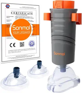 Sonmol 705353762765 Blockage Alleviation Device With 3 Masks Home Kit Wall Mount And Dust-proof