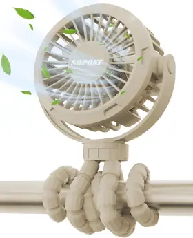 Bp952 Sopoke Mini Portable Baby Stroller Fan 3 Speed Personal Handheld Battery Operated R