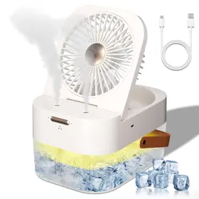 Soves 731052994527 Portable Air Conditioners Rechargeable And 2.5l Water Tank Room Cooler