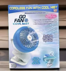 Gfcm-mc4 Spark Go Fan Cool Mist With Built In Misting Option - Cordless