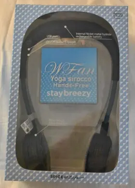 Spice Of Life 548815101001 W Fan -spice Wearable Neck Yoga Sirocco Hands Free Black - Brand New
